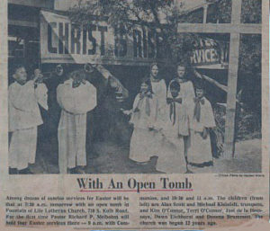WIth an open tomb photo March 29, 1970